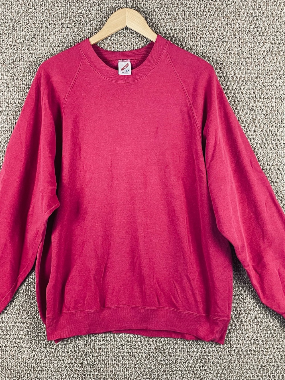 Vintage Jerzees Sweatshirt Women’s 3X Blank Pink Vintage 90S Made In Usa S17
